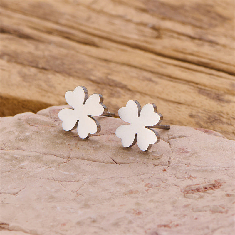 Wholesale Stainless steel heart irregular earrings